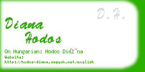 diana hodos business card